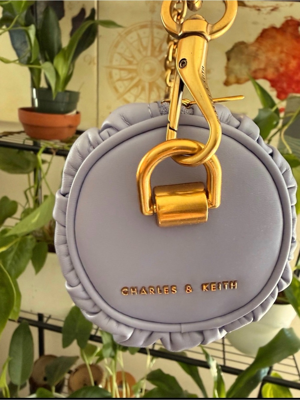 Charles & Keith Lilac Quilted Chain Shoulder Bag - Picture 4 of 4